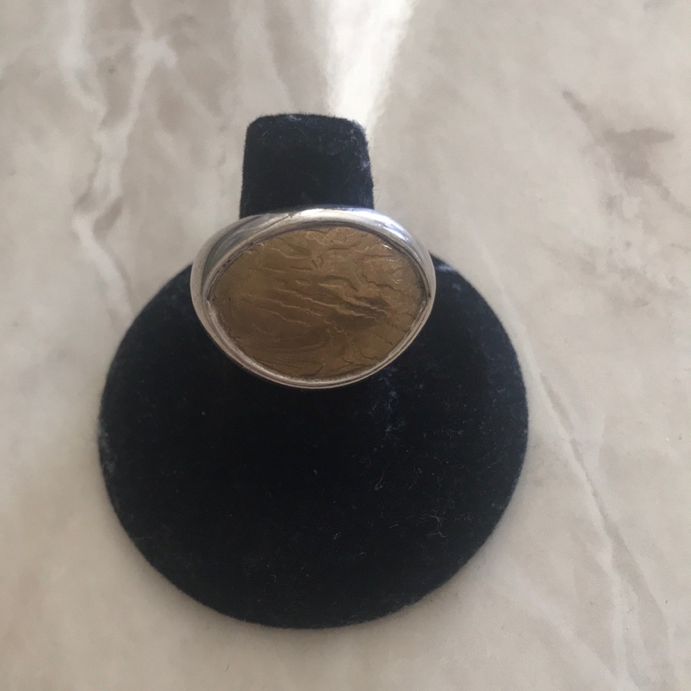 Silpada dome silver/gold tone Ring